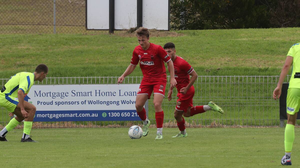 RED HOT: Lachlan Scott bagged a hat-trick of goals in the Wolves' 5-0 Australia Cup win over Lindfield FC.