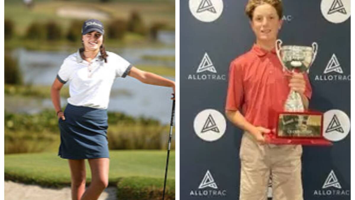 Illawarra golfers Lara Thomsen and Sam Cascio are part of the NSW team which will contest the Australian Junior Interstate Teams Matches in Perth this April, 