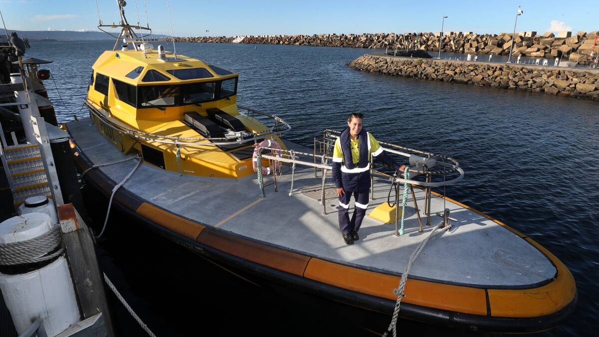 TRAINEESHIP: Port Authority of NSW trainee Ruby Peterlin is loving doing Tribal Warriors Female Maritime Traineeship Program. Picture: Robert Peet