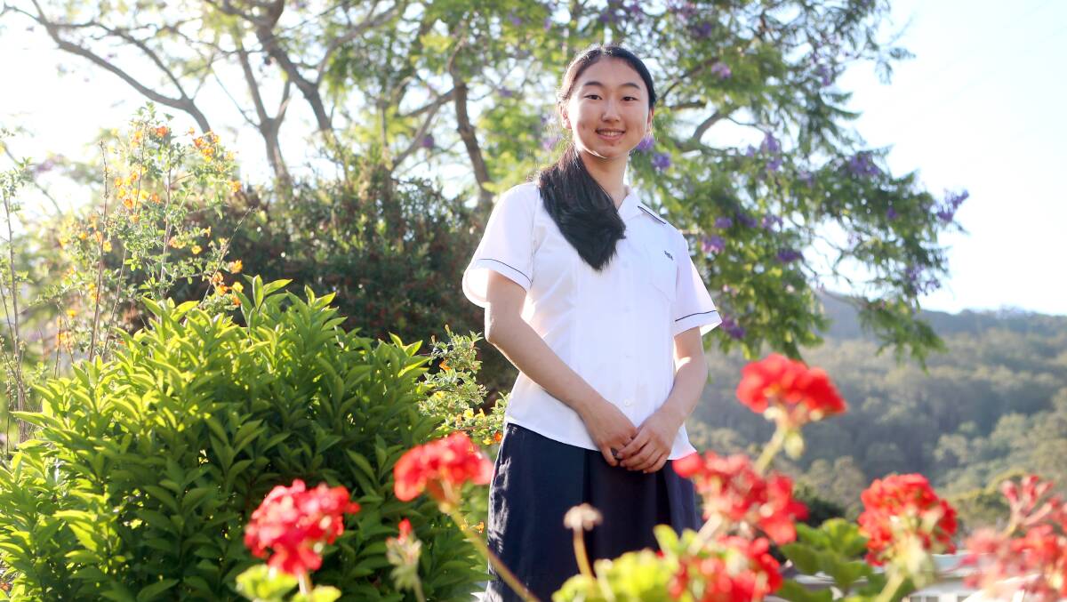 ITALY BOUND: Smiths Hill High School student Ellen Zheng will represent Australia at the 2018 European Girls’ Mathematical Olympiad in Italy. Picture: Sylvia Liber