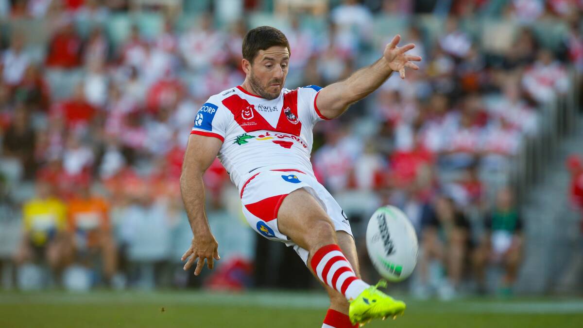 LEADER: Ben Hunt knows Sunday's game against the Raiders is a must-win for the Dragons. Picture: Anna Warr