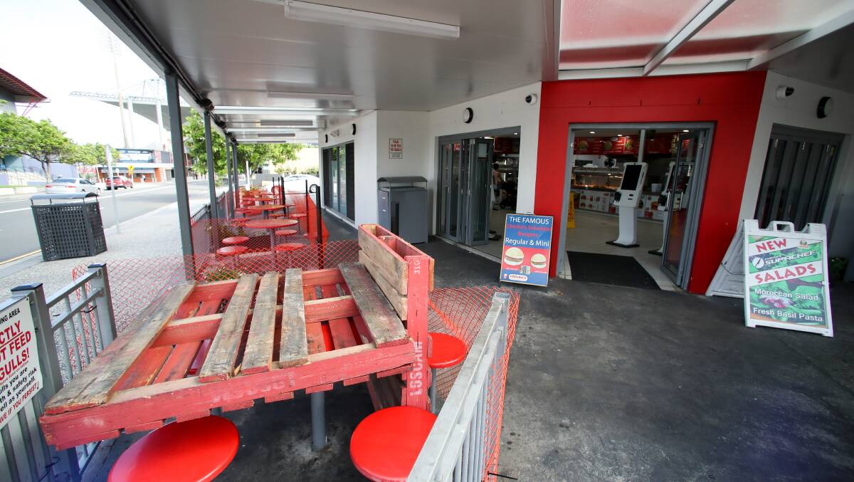 SIGN OF THE TIMES: Chicko's Wollongong was empty on Wednesday. Picture: Adam McLean.