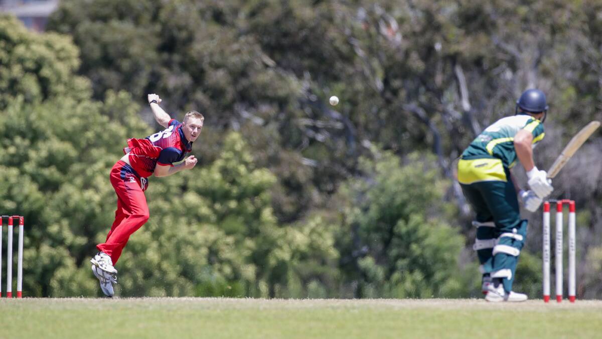 Wollongong captain Toby Dodds, pictured here bowling for Illawarra during the match between Cricket Illawarra and Cricket South Coast in November, will spend the next six months playing in England. Picture by Adam McLean