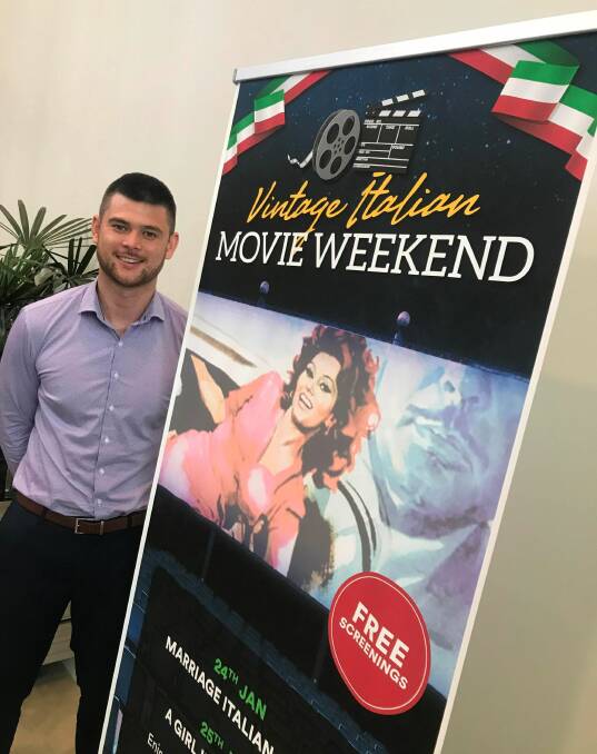OUTDOOR FUN: Fraternity events manager Kane Baker is encouraging people to enjoy the Vintage Italian Movie Weekend. Marriage Italian Style will be shown on Friday, with A Girl in Australia playing on Saturday night.