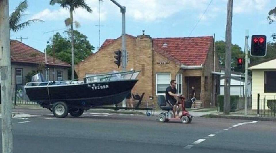Man charged for using mobility scooter to tow boat