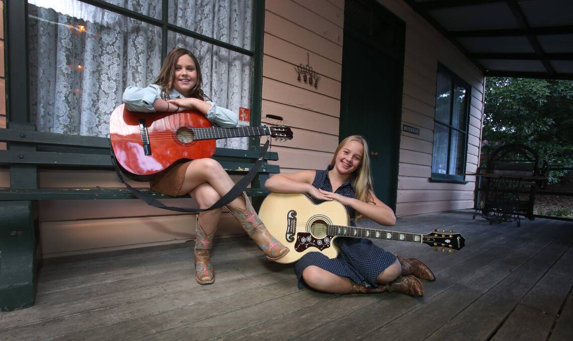COUNTRY TALENT: Figtree's Grace Gladwin Paffett and Woonona's Shalani Thomas are two of only 20 musicians selected to attend Country Music Australia’s Junior Academy of Country Music in Tamworth in July. Picture: Robert Peet