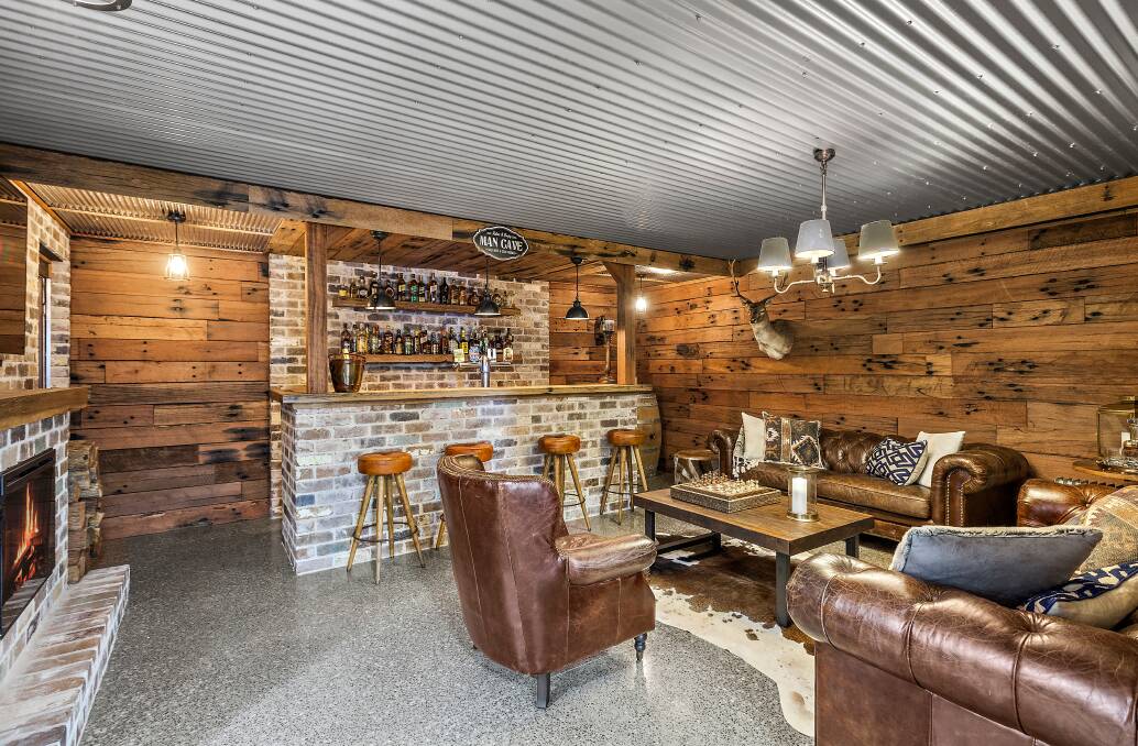 POPULAR: One of the many eye-catching elements of the home is its "man cave". Picture: Supplied