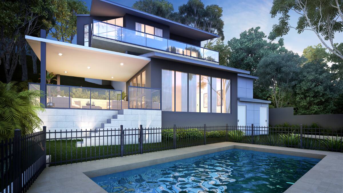 FOR SALE: Mr Lamont’s latest architecturally-designed, split-level house at 40 George Avenue, Bulli is being offered for sale off the plan. Pictures: Supplied