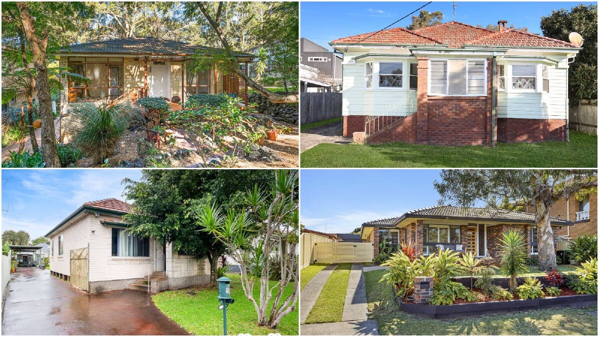 A series of properties for sale in the Illawarra around the $1 million mark. 