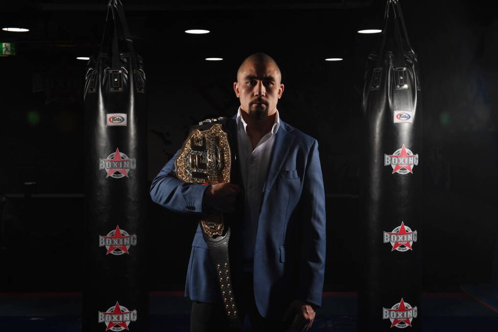SPEAKING TOUR: Robert Whittaker ahead of his upcoming bout in Melbourne. Whittaker will be at WIN Entertainment Centre on Thursday, December 5 as part of his speaking tour. Picture: Nick Moir