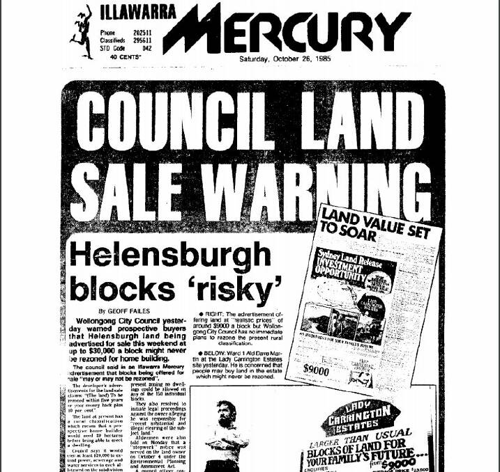 Click the image to read the Illawarra Mercury's 1985 story. 