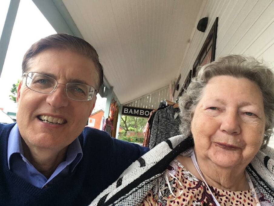 FAMILY: Greg Barton's mother Ina Barton, 87, lives in the Uniting Mayflower Village. Mr Barton says he was concerned about the impact of long-term isolation on the residents. Pictures: Supplied