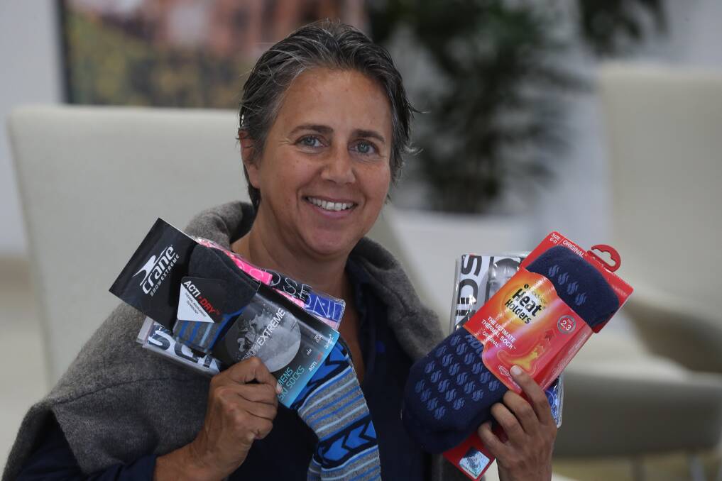 APPEAL: Grace Rey, who runs an appeal whereby the community can donate socks and jocks for the homeless. Picture: Robert Peet