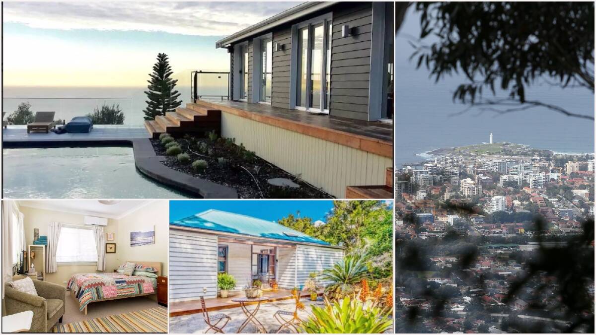 Pictured are examples of homes in Otford and Stanwell Park listed on Airbnb and Stayz. The state government is seeking community feedback on short-term holiday letting.