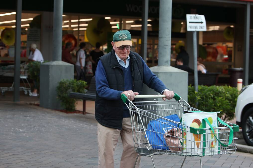 SHOPPING: The Rail resident Neville Russell, 91, purchased some items during the dedicated shopping hour on Tuesday morning. Picture: Sylvia Liber