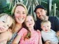 Jase and Emma Young with children Georgie, seven, Lenny, six, and Tully, two. Picture: Supplied