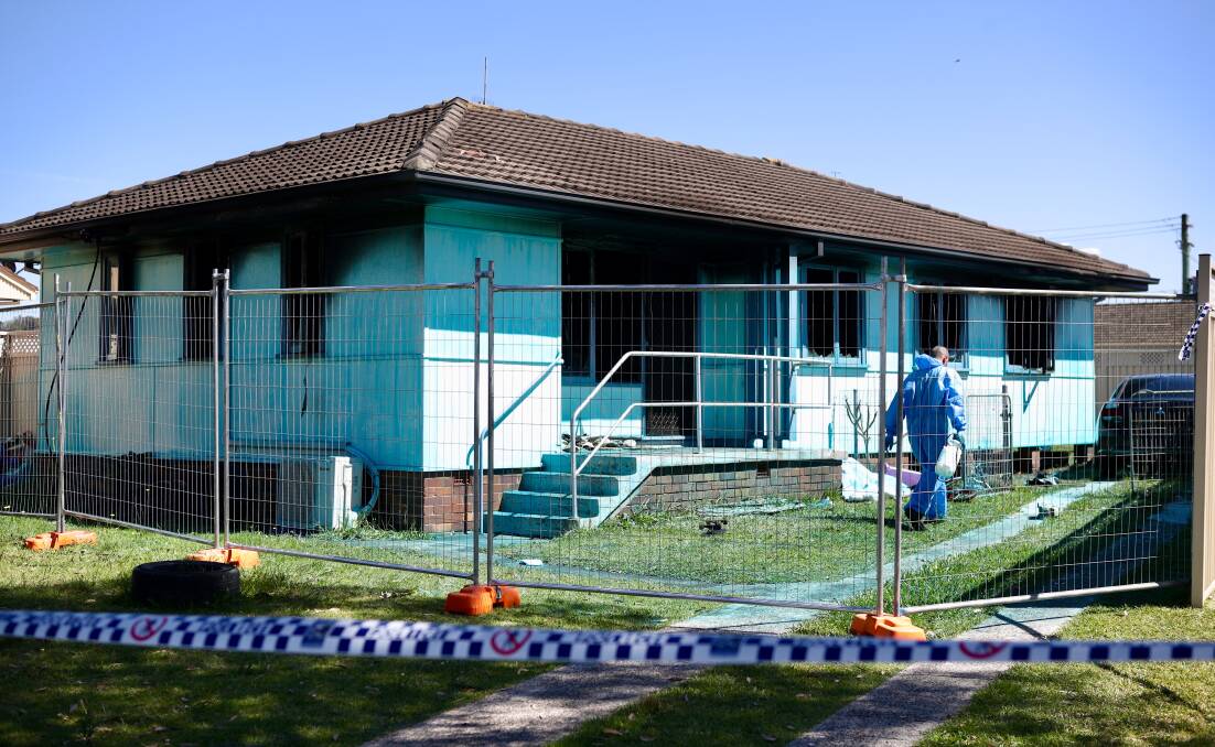 INCIDENT: A family has lost everything after their Spofforth Street, Warilla home went up in flames on Sunday evening. Inquiries into the cause of the blaze are ongoing. Picture: Adam McLean