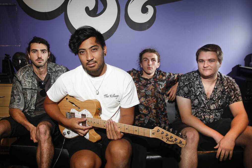 BENEFIT SHOW: The Kilbeys, featuring band members Jesse Echo, Dyllan Floyd, Cameron Barton and Andrew Bishop, have organised a bushfire concert fundraiser. Picture: Anna Warr 