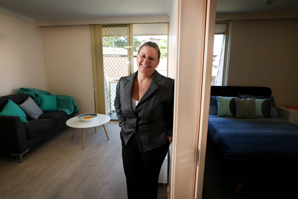 Robyn Milsted, who lives in a Housing Trust complex in Wollongong, at the Bulli site on Monday. Picture: Sylvia Liber