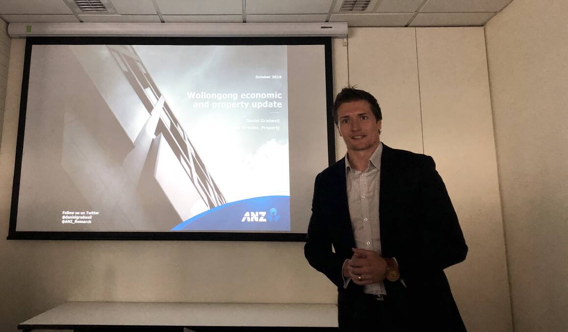 PRESENTATION: The Illawarra branch of the Property Council hosted Daniel Gradwell, associate director of property at ANZ, in Wollongong. Picture: Supplied
