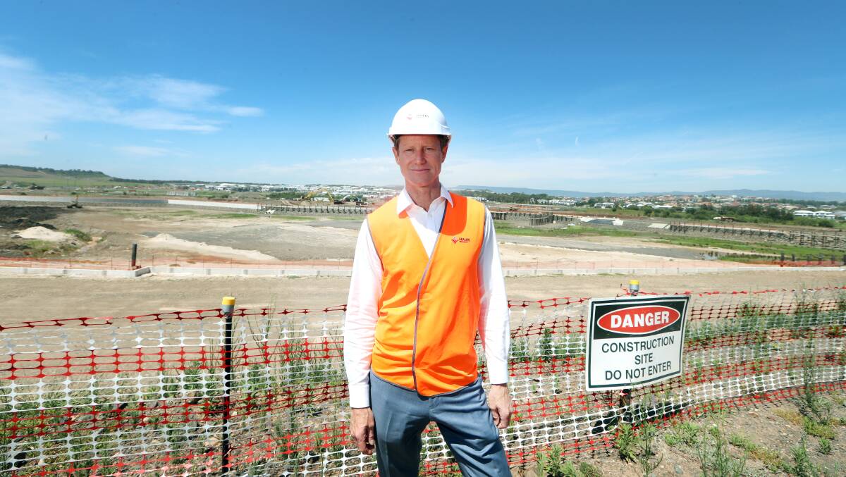 PROGRESS: Glenn Colquhoun, development director – Shell Cove, Frasers Property Australia during a tour of the project on Thursday. Picture: Sylvia Liber