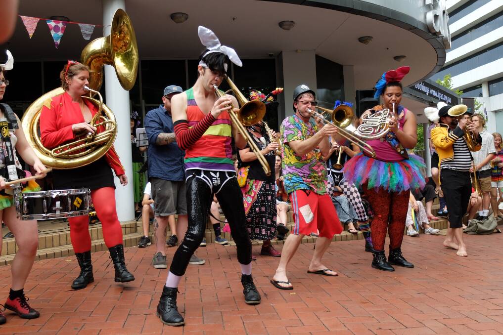 FESTIVAL SPIRIT: The sixth annual HONK! Oz Festival of Street Music rolls into Wollongong this January. For details on this week's fundraiser, visit honkfest.org.au or search for 'Honk Oz' on Facebook. Picture: Judy Pettiford 