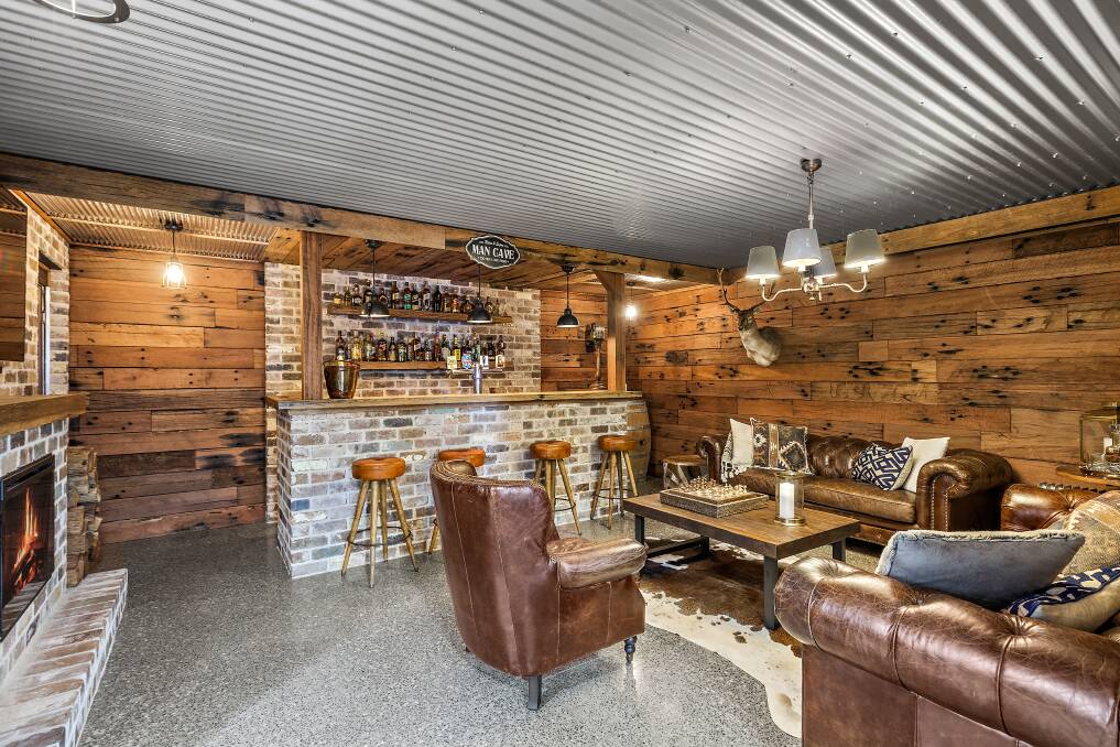 POPULAR: One of the many eye-catching elements of the home is its "man cave". Pictures: Supplied