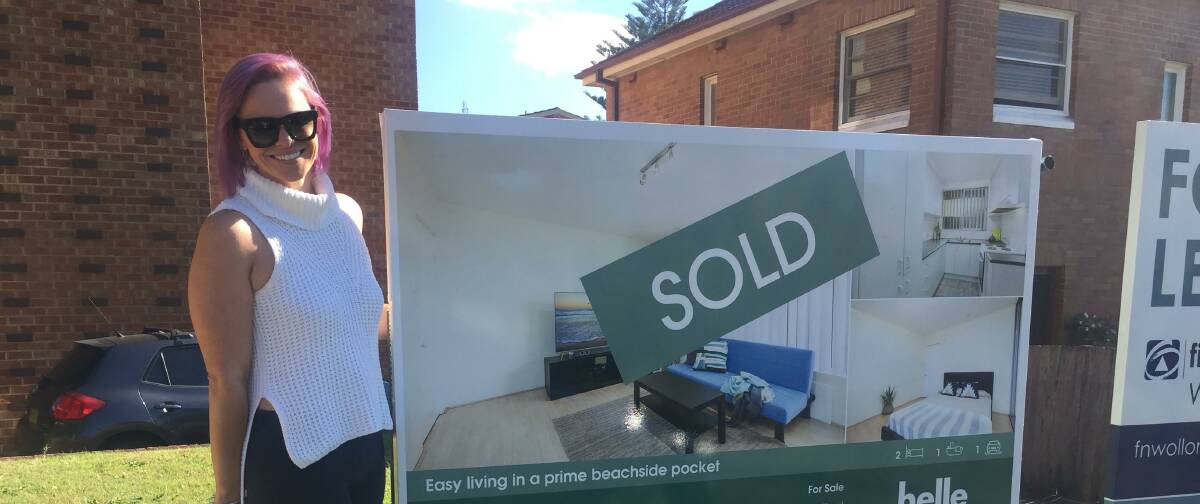 FIRST TIME BUYER: First home buyer, hair stylist Helen Billingham, 32, recently purchased a two-bedroom apartment in North Wollongong with some assistance from her parents. Picture: Supplied