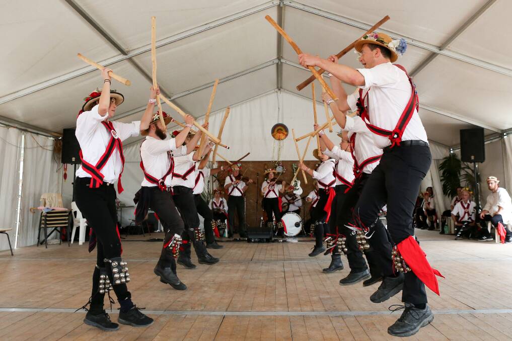 CELEBRATION OF MUSIC: Black Joak Morris performing at a previous edition of the festival at Bulli Showground. Picture: Adam McLean