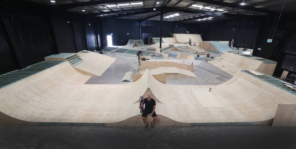 PROGRESS: Owner Adrian D'Amico has provided an update on the construction of the new indoor skate park at Spring Hill. It's hoped the park will be completed in late December/early January. Picture: Robert Peet