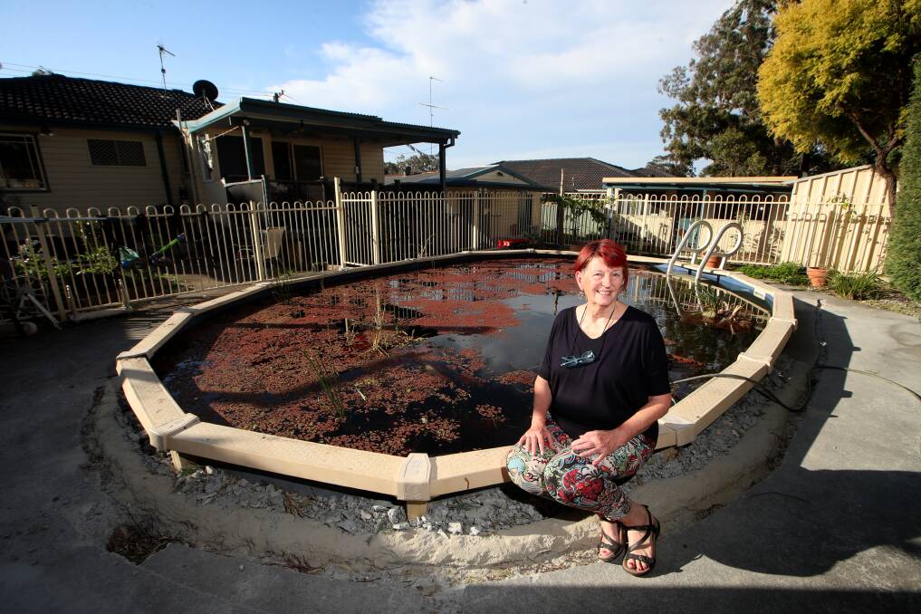 PRACTICAL OPTION: Dapto retiree Anna Read decided to have a backyard pool-to-pond conversion undertaken at her home. Picture: Sylvia Liber