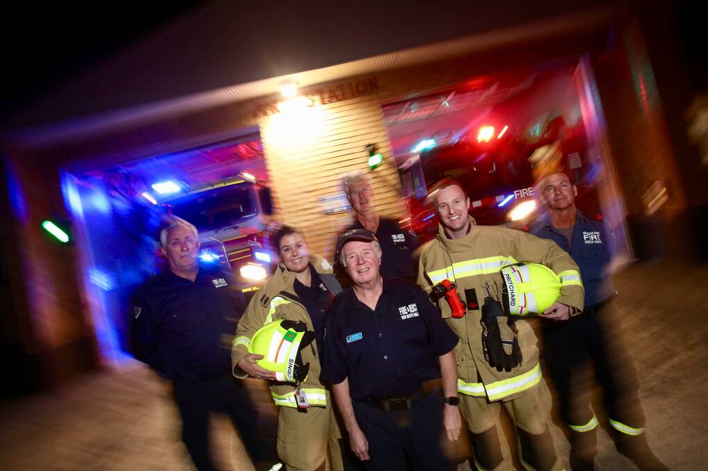 OPEN DAY: Thirroul firefighters Garth Swann, Sian Crinis, Hedley Privett, Chris Kubara, Lachlan Pritchard and Mark Maher are gearing up for an open day on Saturday. Picture: Adam McLean