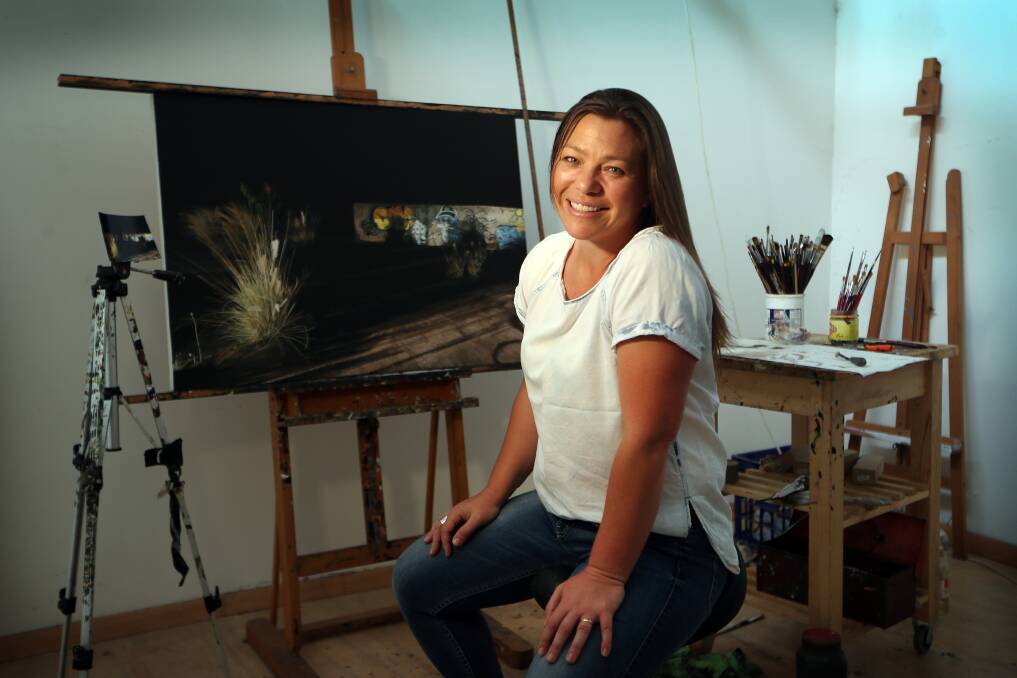 WINNER: Jamberoo artist Halinka Orszulok, 39, has been painting and exhibiting since graduating from university in 2002. She won the coveted Glover Prize for her painting based on Launceston’s Cataract Gorge. Picture: Sylvia Liber