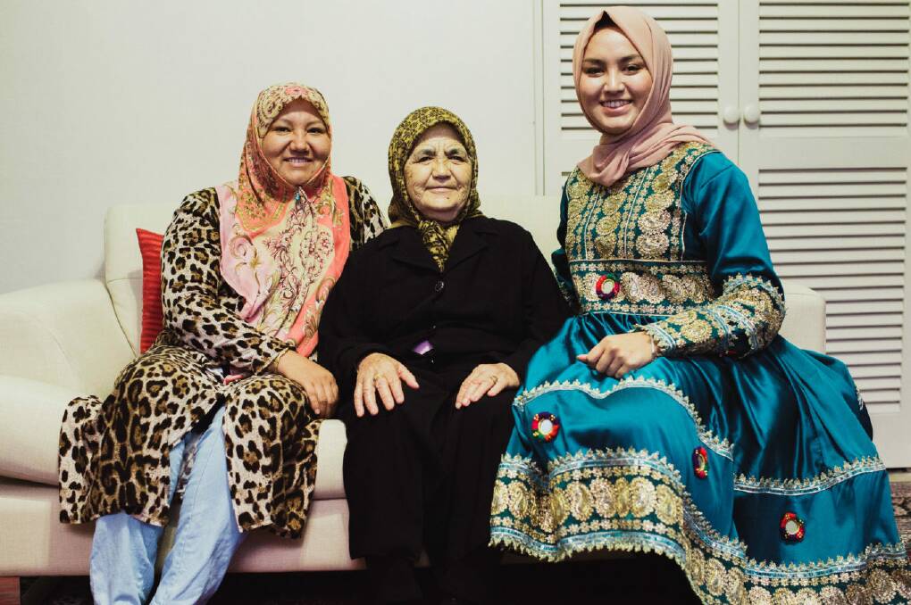 Featured in the photo essay is Narges, Masoumeh and Golsoum – three generations of Afghan-Australian women living in the Illawarra. Picture: Bear Hunt Photography