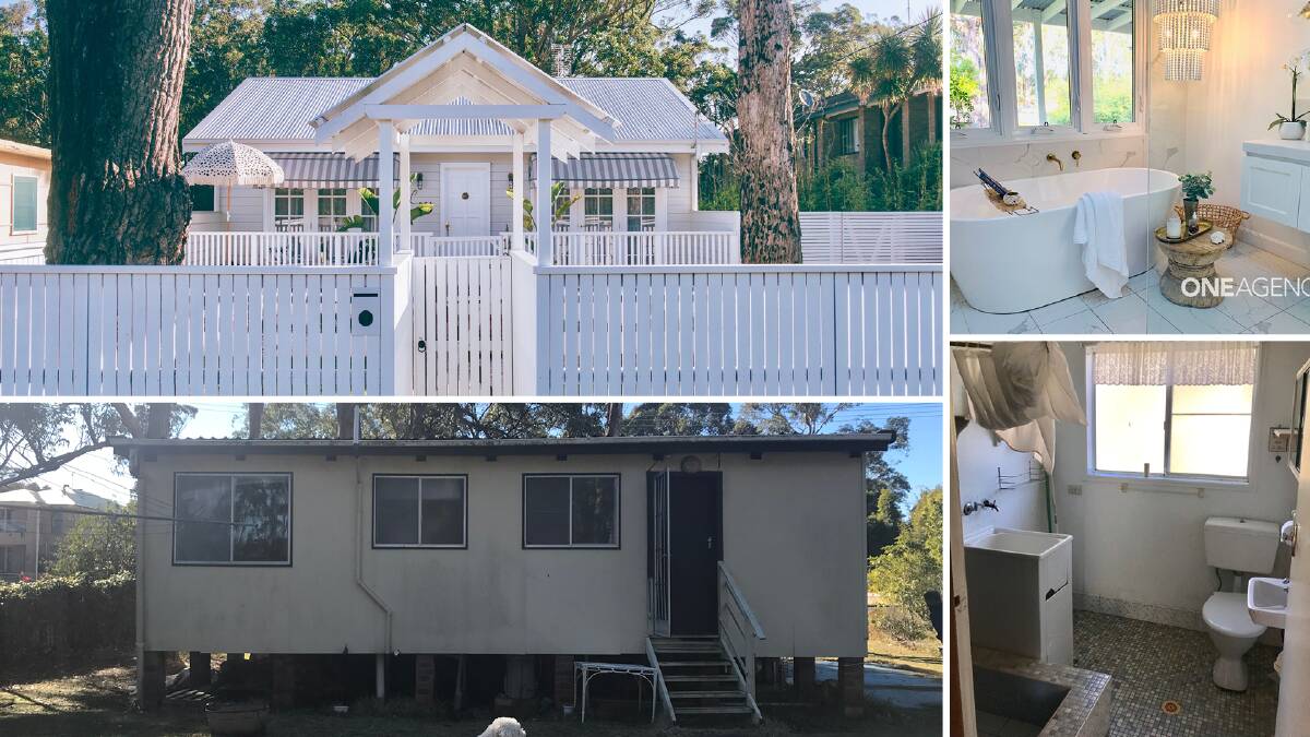 BEFORE AND AFTER: 18 Calala Street, Huskisson. 
