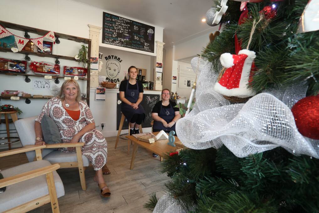 FESTIVE PERIOD: Faye Webb, Amy Parsons and April Dunn at Ratha's Place. The venue will host a Christmas Day brunch. Families, couples and individuals are all welcome at the event. Picture: Robert Peet