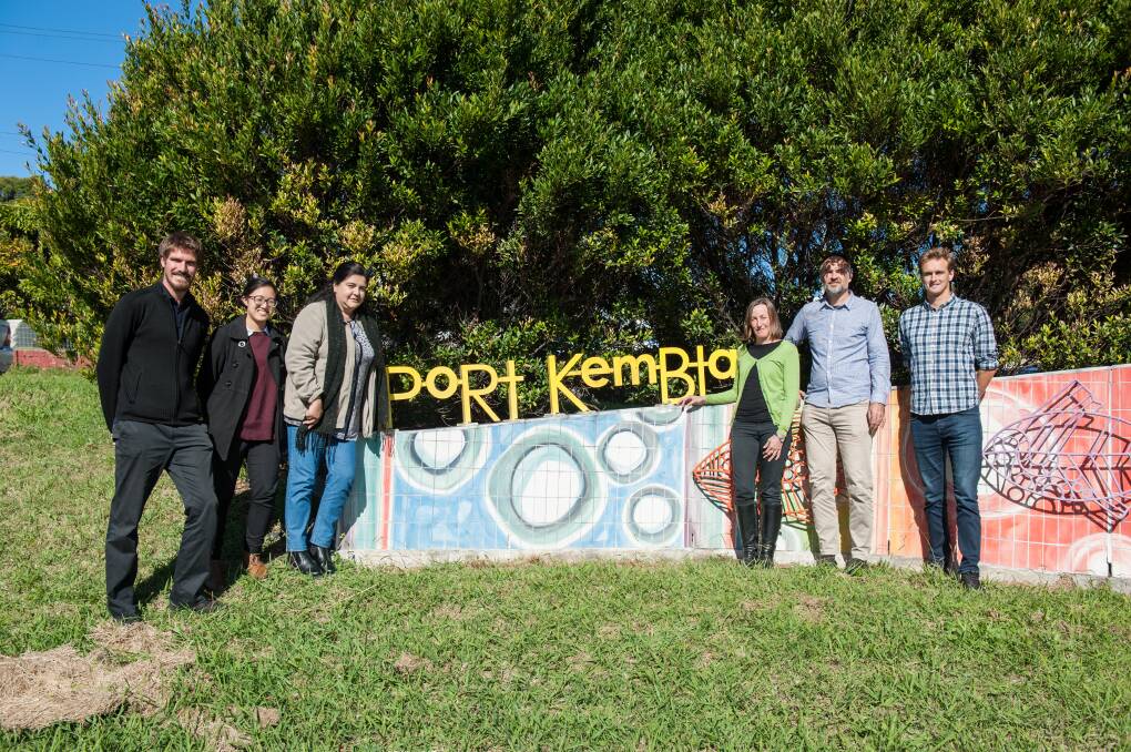 SUSTAINABILITY: Daniel Daly (far left) and his team at Port Kembla. The initiative entails helping tenants of more than a dozen Housing Trust properties, as well as businesses, to be more energy efficient. Picture: Supplied