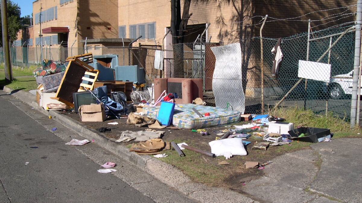 This array of items were recently dumped outside The Salvation Army's store in Warilla. Picture: Supplied 