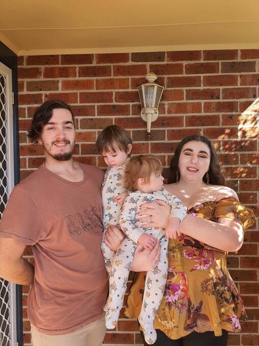 RENTALS: Christopher Perry and Amber Fleming with their children Peyton and Avery Perry-Fleming. The family has been searching for a rental for at least a year-and-a-half. Picture: Supplied