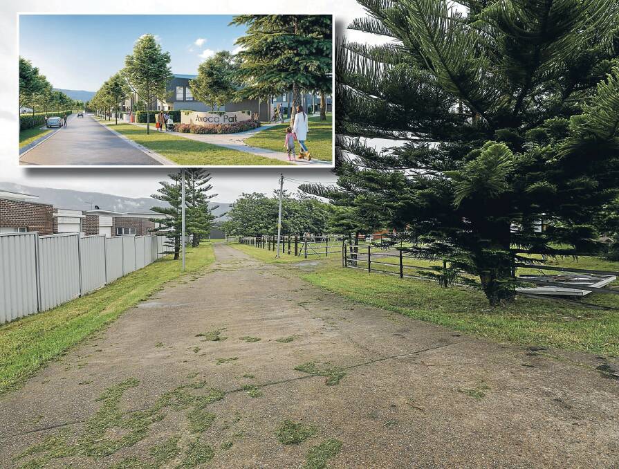 PROPOSED SITE: The development site is comprised of three properties at 24, 24A and 24B Avondale Road. (Inset) An artist's impression of the Avoca Park development. Picture: Adam McLean