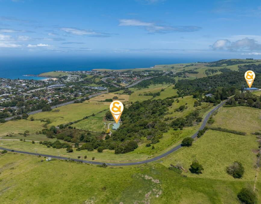 The 81-acre property offers 180-degree views to the north-east encompassing Kiama, rural farmland and the ocean. Picture: Supplied