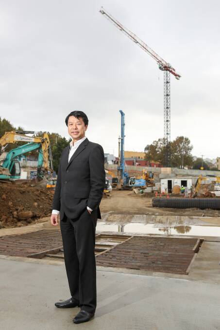 PROJECT: Alex Lei, general manager of development at BRDB during a visit to Wollongong’s Parq on Flinders site earlier this week. Picture: Adam McLean