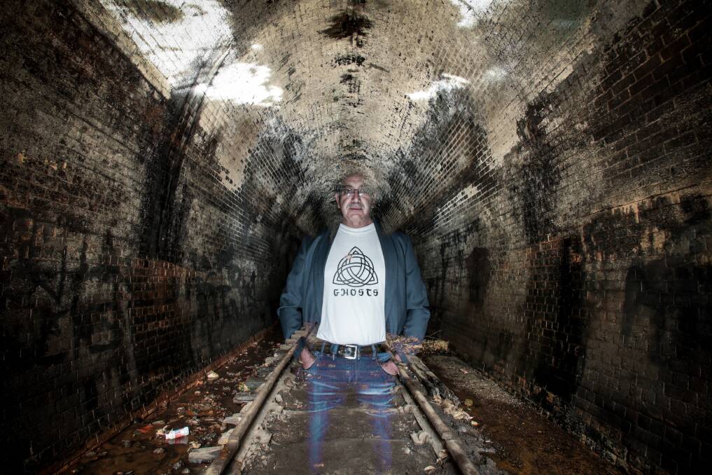 Craig Bloxsome at the Helensburgh Tunnel in 2016. He has conducted ghost tours of Helensburgh Tunnel and Berrima Courthouse. Picture: File image