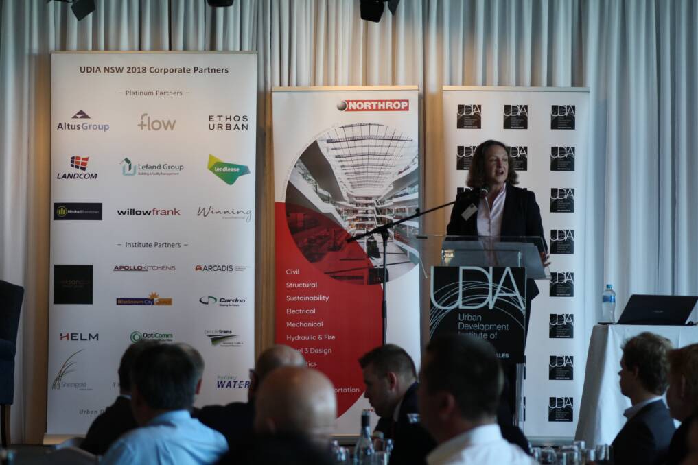 Dr Alexandra Heath addressing the Wollongong event. Picture: Supplied