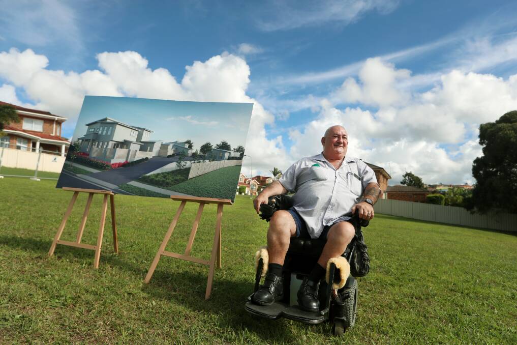 NEW PROJECT: Housing Trust tenant John Brooks at the sod-turning of the new Flinders development on Tuesday. Picture: Sylvia Liber