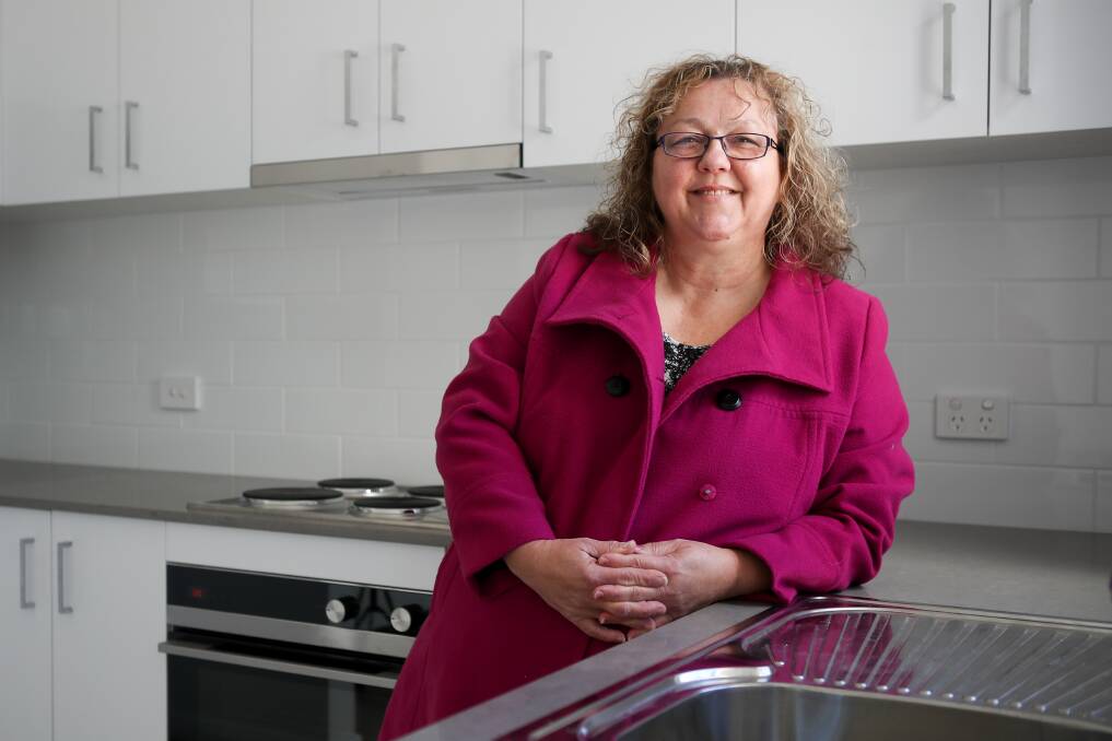 HOMES: Housing Trust client Sandra Biggs at the official opening of the new affordable housing development at Flinders on Wednesday. Picture: Adam McLean