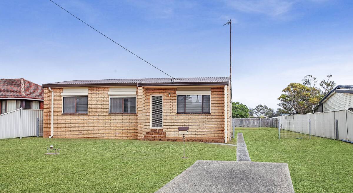 FOR SALE: Sitting on 803qm, the three-bedroom, one-bathroom house at 36 Oakland Avenue, Windang has a price guide of $659,000. Picture: Supplied