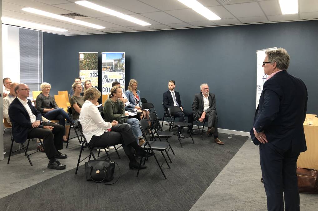 Peter Anderson, executive director of the Land and Housing Corporation briefing Illawarra stakeholders. Picture: Supplied