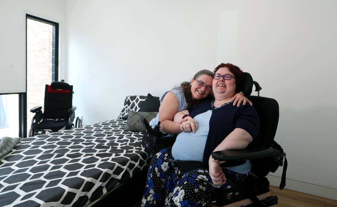 NEW HOME: Jennifer Smith and her mum Sandra Smith at the launch of the new housing project on Friday. Picture: Sylvia Liber