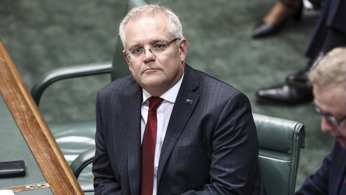 Over to you: Prime Minister Scott Morrison is yet to answer whether he sought to have Hillsong founder Brian Houston invited to a White House State dinner with President Donald Trump in September. Picture: Dominic Lorimer.